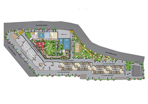 Mahindra Happinest Tathawade site plan